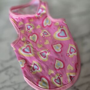 ✨ Pink Heart Dog Shirt – Size Small ✨